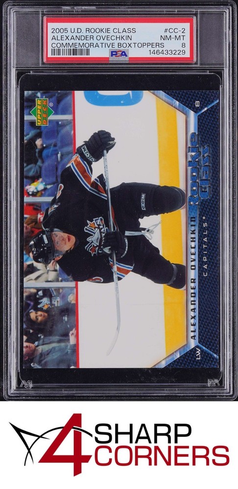 2005 UPPER DECK COMMEMORATIVE BOXTOPPER #CC-2 ALEXANDER OVECHKIN RC PSA 8
