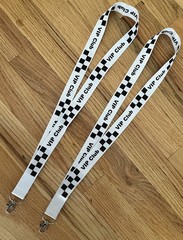 White And Black Grand Prix VIP CLUB Lanyard Pair Of 2! White Black Free Ship