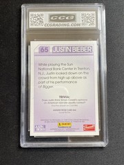 Justin Bieber 2010 Panini 1st Edition 65 Rookie CCG 10 RC