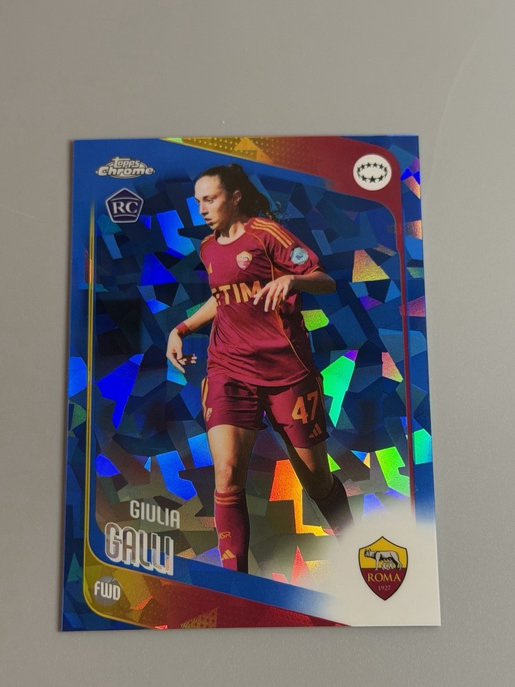 Giulia Galli 2025-26 Topps Chrome Sapphire Women’s UEFA Rookie #40 AS Roma