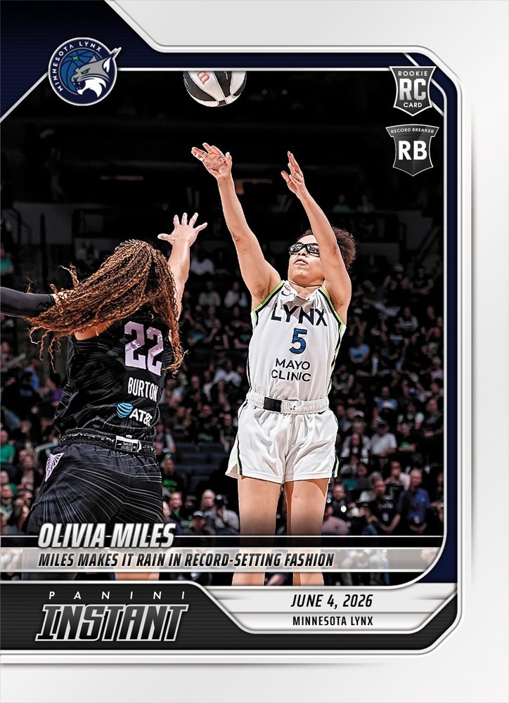 2026 Panini Instant WNBA #125 Olivia Miles Minnesota Lynx RC PRESALE