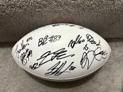 2026 WASHINGTON DC DEFENDERS TEAM SIGNED LOGO WHITE PANEL FOOTBALL COA UFL
