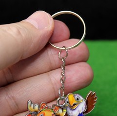 2026 World Cup Mascot Trio Silver Tone Alloy Metal Keychain Keyring
