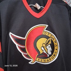 Vintage 90s Ottawa Senators CCM Hockey Jersey Black NHL Maska Large