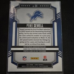 Panini 2023 Score Electric Penei Sewell Detroit Lions Serial Numbered /99 #84