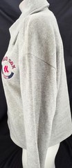 NEW Boston Red Sox Soft As A Grape Gray Collared V-Neck Sweatshirt Women&rsquo;s M