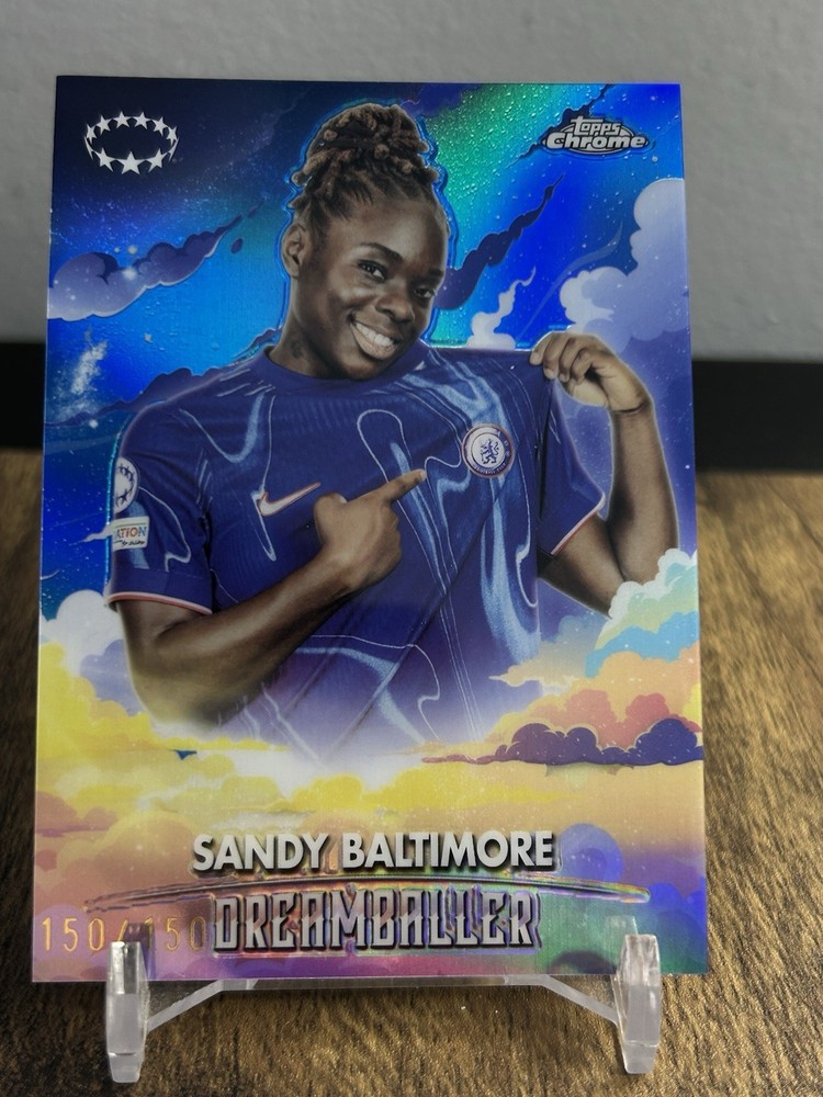 2025 Topps Chrome Sandy Baltimore Soccer Blue Refractor 150/150 Chelsea UEFA