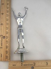 4 3/4&Prime; Tall Silver or Gold Plastic Male With Wreath Award Trophy Topper.
