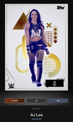 AJ Lee – Gold Gear-Verse Iconic – Topps Slam WWE Canvas 26