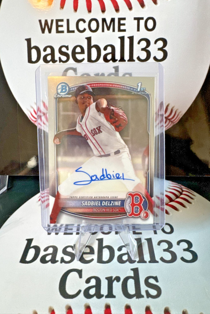 2025 Topps Bowman Chrome Sadbiel Delzine 1st Bowman Auto Boston Red Sox #CPA-SD