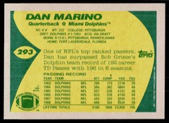 Dan Marino, 1989 Topps, #293, Miami Dolphins, Football Card