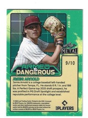 2026 Leaf Metal Jamie Arnold Armed & Dangerous Base ASB-27 Silver Shimmer 9/10