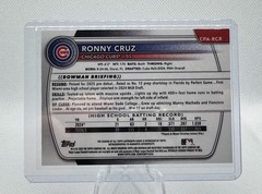 2025 Topps Bowman Chrome Ronny Cruz Cubs Bowman 1st Auto Blue /150 CPA-RCR