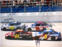 HMS Jeff Gordon Dale Earnhardt Jr JIMMIE JOHNSON Mark Martin 4X signed photo