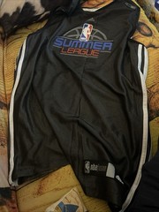 NBA tank Top Adult Size Large, Basketball Jersey Reversible Black And Gray