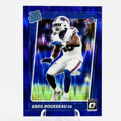 GREG ROUSSEAU 2021 Panini Optic Purple Shock Prizm Rated Rookie #253 (RC) Bills