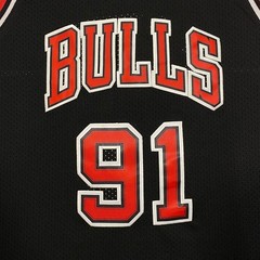 Dennis Rodman #91 Jersey, Embroidered, Black