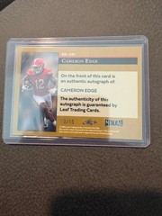 2025 Leaf Metal Cameron Edge 92 Gold Leaf Rookie Red Prismatic Auto /15 Card SP