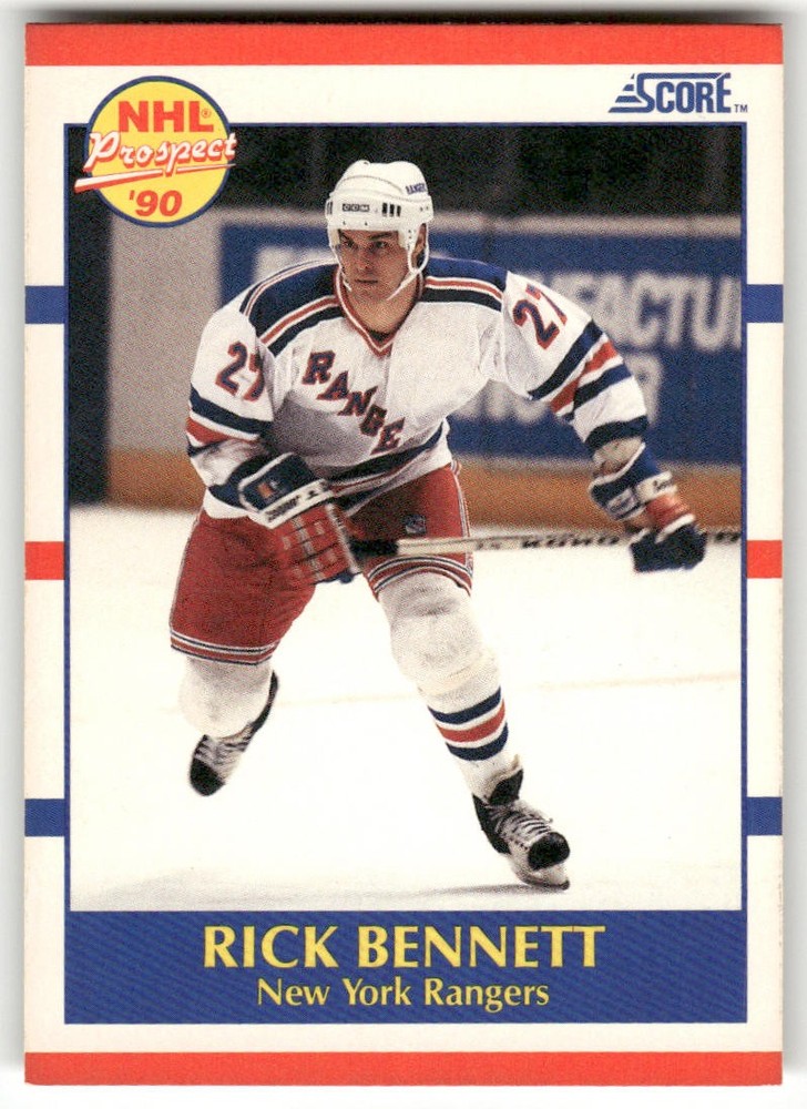 1990-91 Score Canadian #400 Rick Bennett New York Rangers Rookie