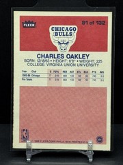 Charles Oakley Rookie 1986-87 Fleer #81 RC Chicago Bulls