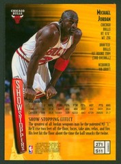1997-98 Topps Finest Showstoppers MICHAEL JORDAN #271 w/ Coating HOF Very Nice