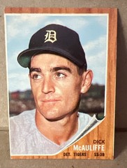 1962 Topps Baseball High Number #527 Dick McAuliffe VG-EX Condition