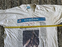 Vintage 1996 Chicago Bulls NBA Champions Chicago Tribune Ringmasters T Shirt L