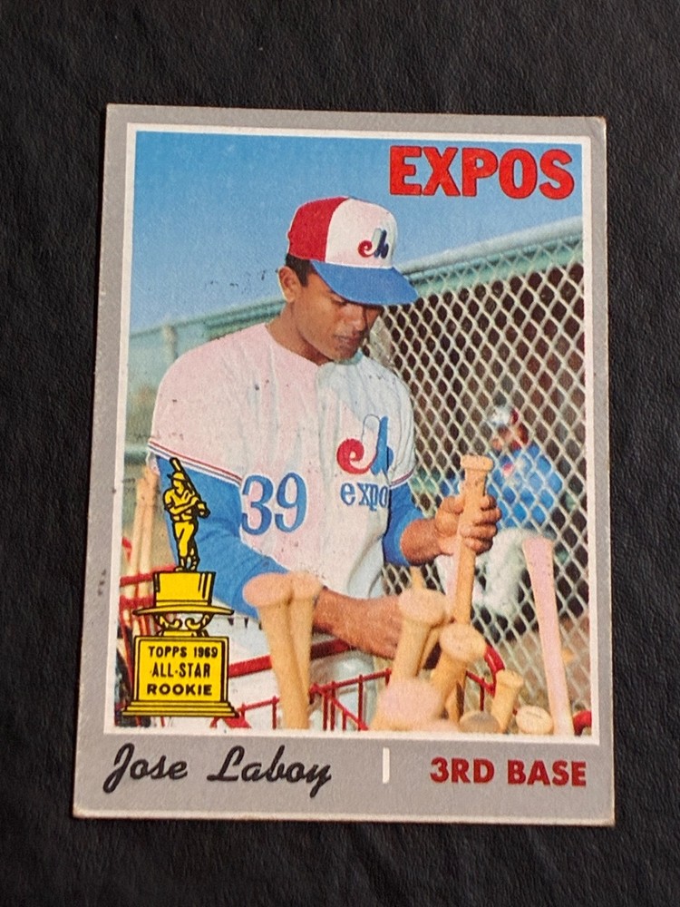 1970 Topps Gold Cup All-Star Rookie Jose Laboy #238 – No Creases – EX