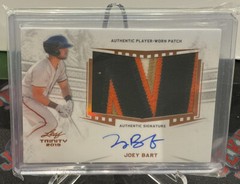 2019 Leaf Trinity Joey Bart Giants Letter Patch Auto 4 Color Patch