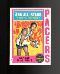 George McGinnis 1974-75 Topps Indiana Pacers Basketball Card #220