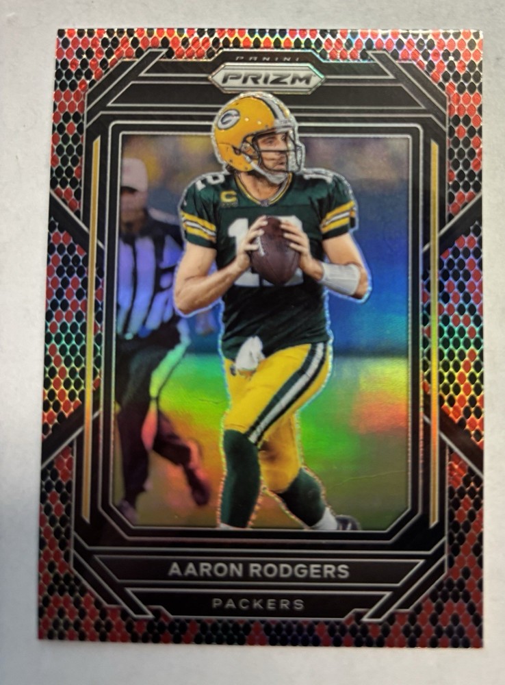 AARON RODGERS 2022 PRIZM SNAKESKIN #103 GREEN BAY PACKERS SUPER RARE