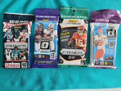 Lot of 4 – 2025 Panini Football Sealed Fat Packs – Donruss-Prizm-Optic- R&S