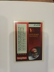 1992 Wild Card – Red Hot Rookies David Klingler #21 (RC)