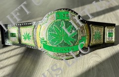 420 Weed Stoner World Wrestling Championship Belt 2mm Brass Original Leather