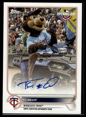 2022 Topps Opening Day #MA-TB TC Bear Mascot Autographs