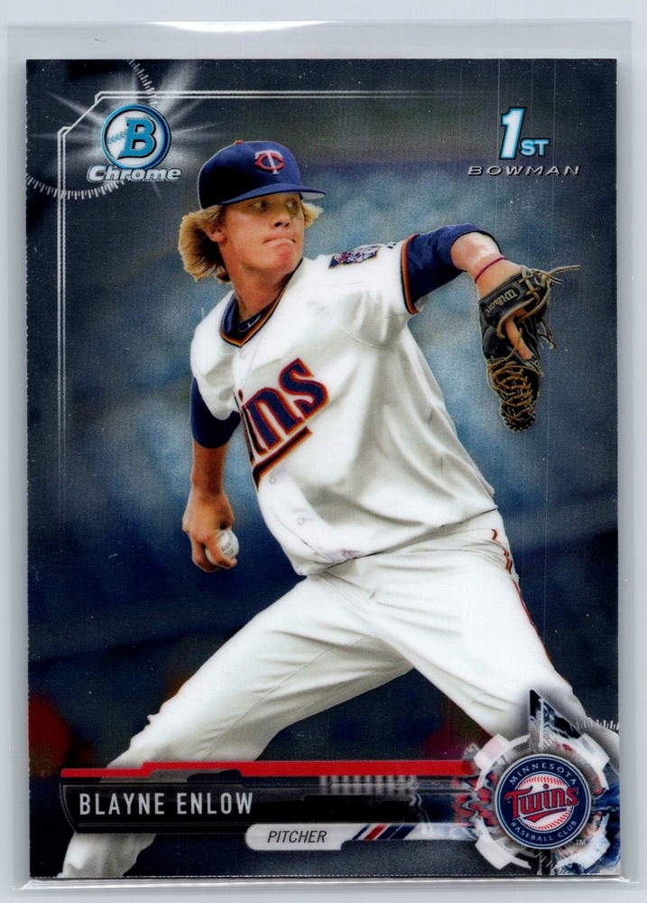 2017 Bowman Chrome Draft Blayne Enlow 1st Bowman Rookie Twins RC