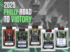 2025 Leaf Metal Philly Road To Victory Football Edition 1 Auto Per Hobby Pack