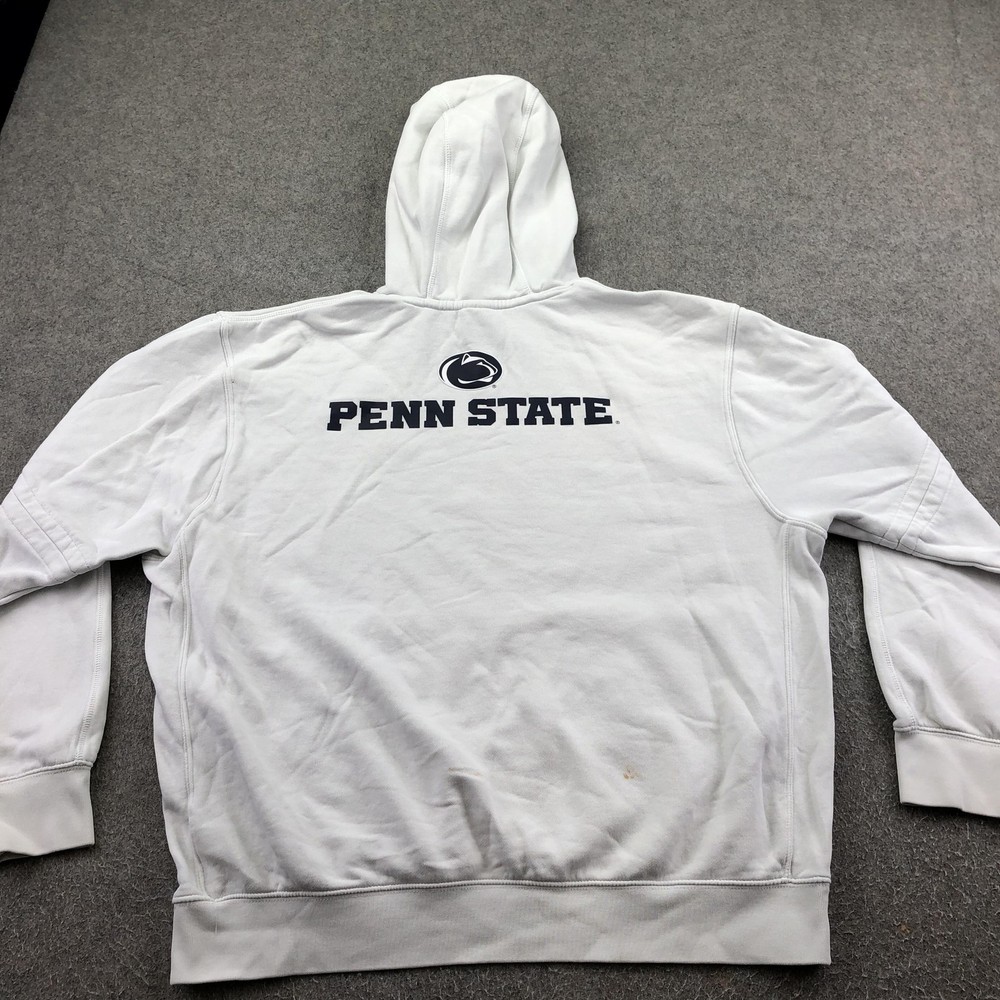 Penn State Nittany Lions Hoodie Mens Large White NCAA Football Nike Sweatshirt
