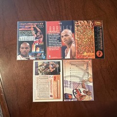 5 Various Charles Barkley Basketball Cards Insert And Base Cards