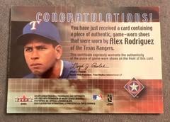Fleer 2002 Triple Crown Home Run Kings Alex Rodriguez Rangers Memo #7SR
