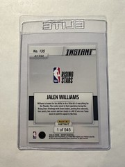2022-23 Panini Instant NBA Rising Stars #135 JALEN WILLIAMS 1/545 RC Team Joakim