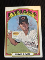 1972 TOPPS #721 EDDIE LEON CLEVELAND INDIANS HIGH NUMBER Card