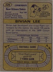 1974 Topps #229 Bivian Lee RC – EX