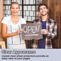 5 Pcs 8 1/2&Prime; X 11&Prime; Rigid Print Protectors Clear Rigid Sleeve Plastic Paper Page