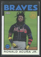 2021 Topps Chrome #86BC-3 Ronald Acuña Jr. 1986 Topps Baseball 35th Anniversary
