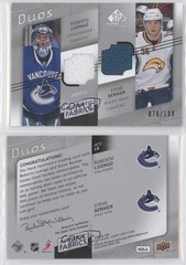2008-09 SP Game Used Edition 76/100 Roberto Luongo Steve Bernier #AF2-LB HOF m5x