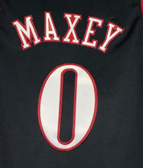 Tyrese Maxey #0 Jersey, Embroidered,Black