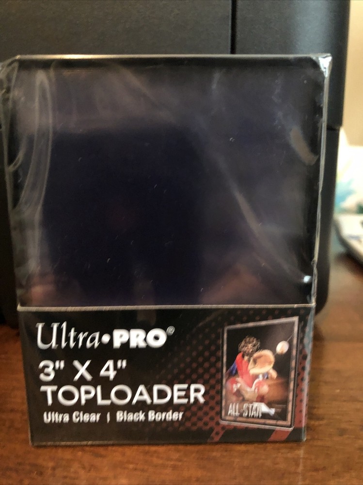 Ultra Pro 3X4 BLACK BORDER Toploaders 35pt 1 Pack of 25 for Standard Sized Cards