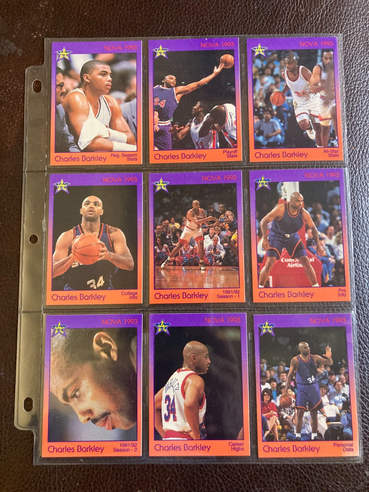 1993 Star Nova 9 card Set Charles Barkley RARE 1/500 Sets