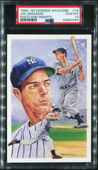 PSA 10 GEM MINT 1990-92 LEGENDS MAGAZINE POSTCARD JOE DiMAGGIO #15 YANKEES B249